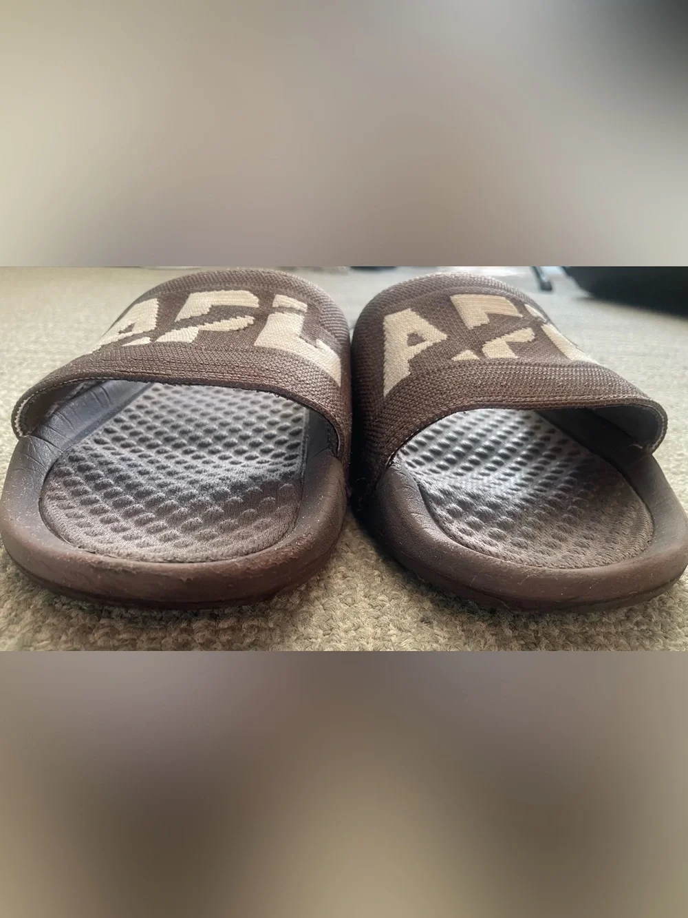 APL Men’s Athletic Propulsion Labs Big Logo Techloom Slide, Chocolate